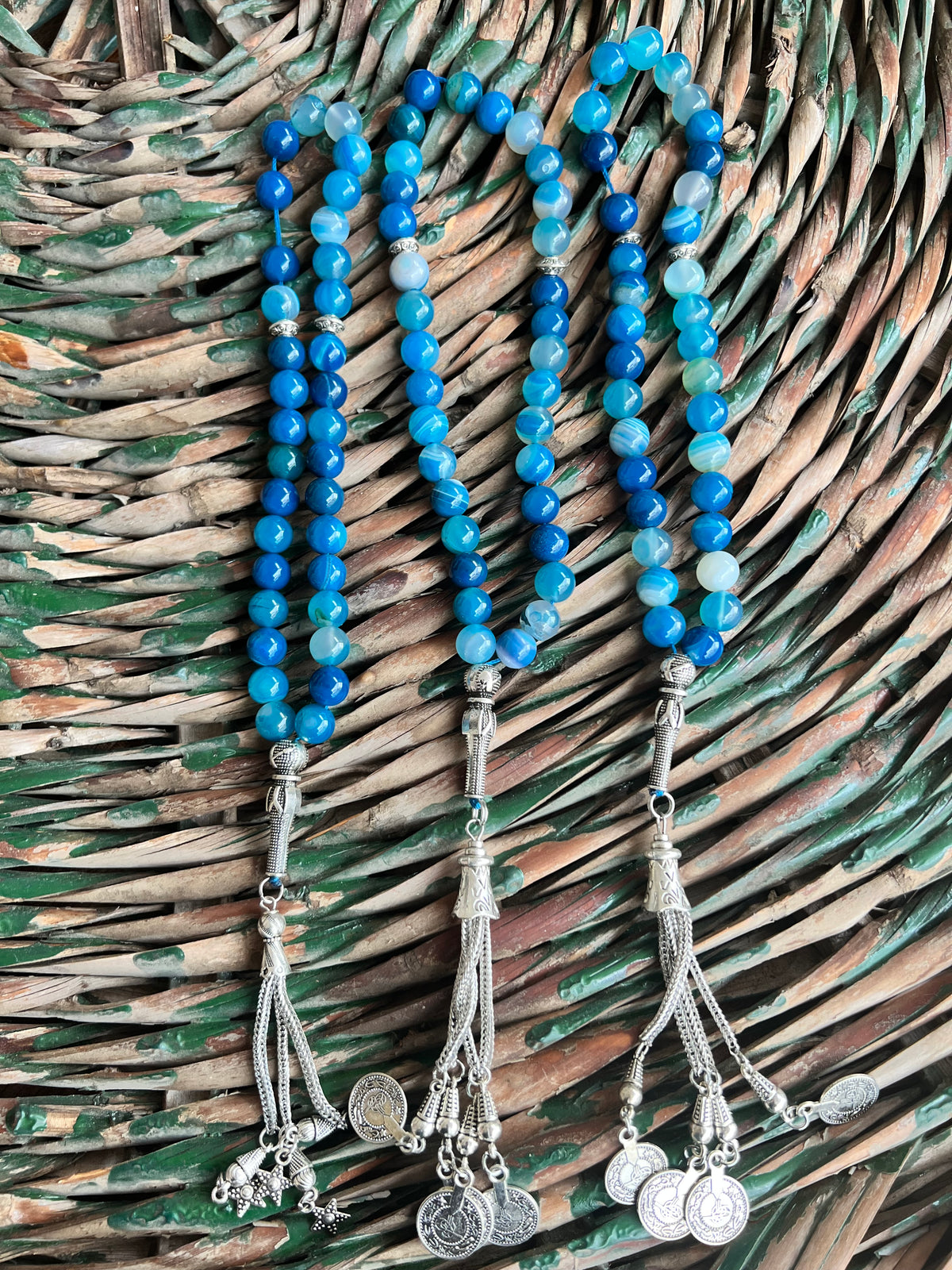 Natural Gemstone Rosary (Misbaha/Tasbih) – Prayer Beads for Peace, Protection & Mindfulness