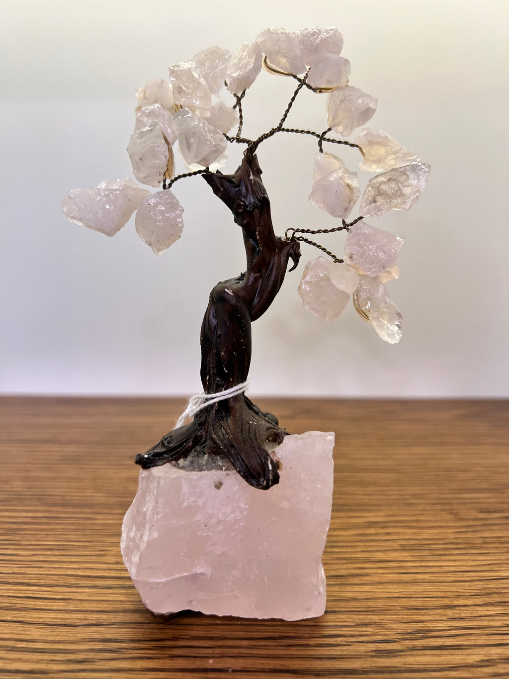 Natural Rose Quartz Crystal Tree on Rose Quartz Base
