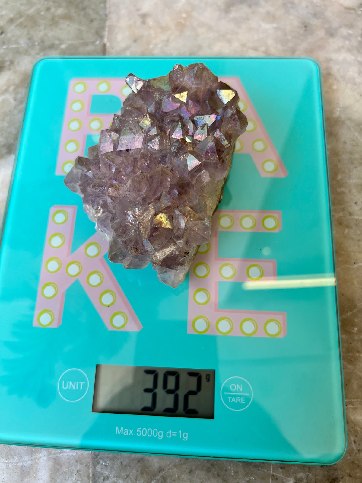 Natural Angel Aura Quartz Cluster – Statement Piece