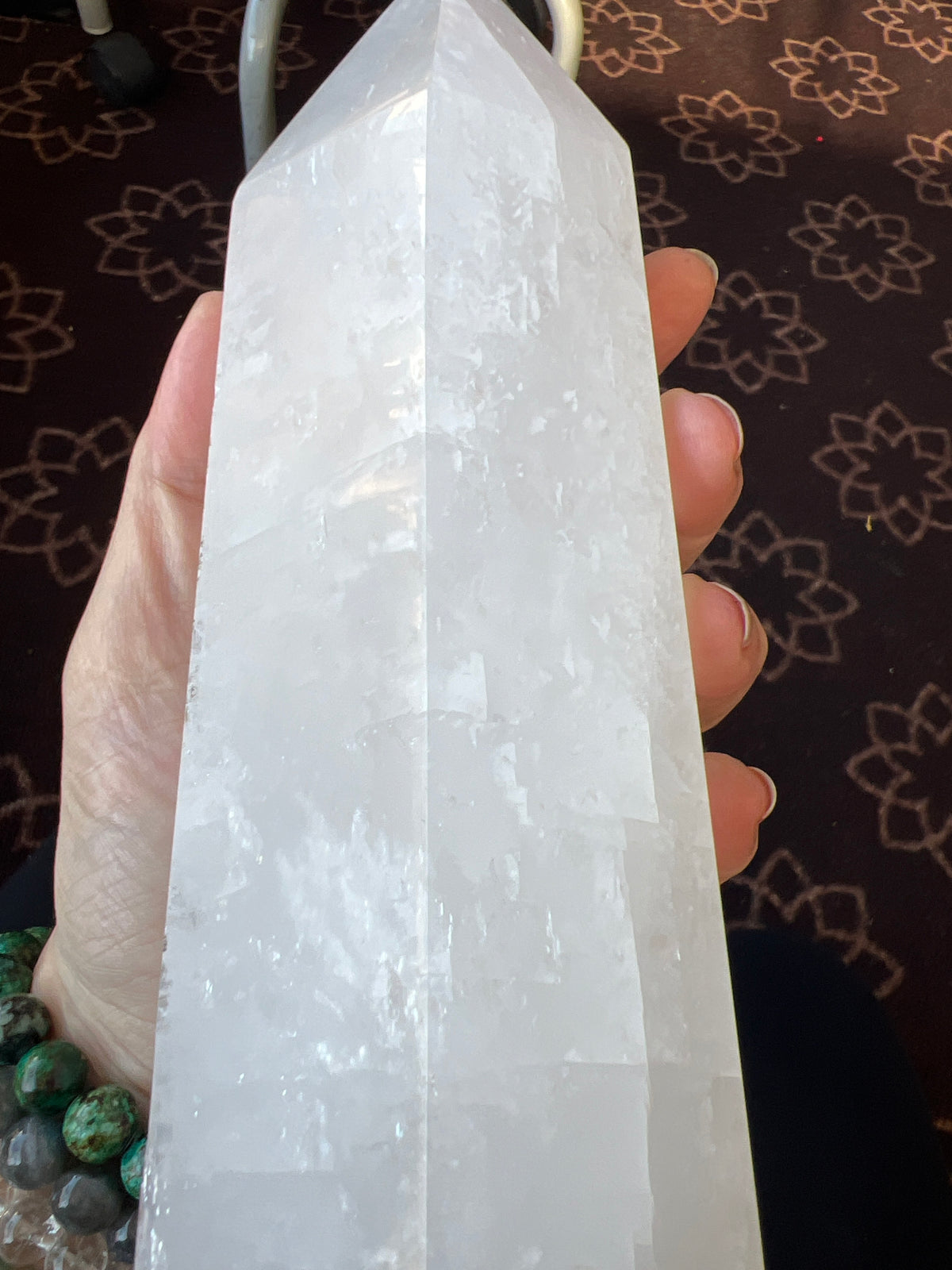 Natural Milky Quartz Multifaceted Crystal Tower – 1,272 g