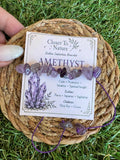 Natural Amethyst Zodiac Bracelet – Calm, Protection & Intuition | Pisces, Aquarius & Sagittarius