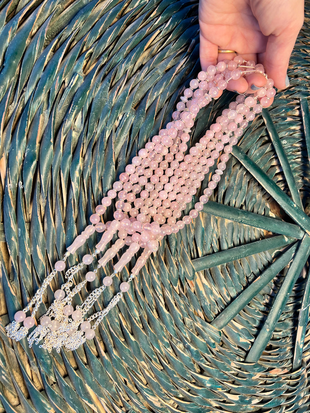 Natural Gemstone Rosary (Misbaha/Tasbih) – 8 mm Prayer Beads for Peace, Love & Mindfulness