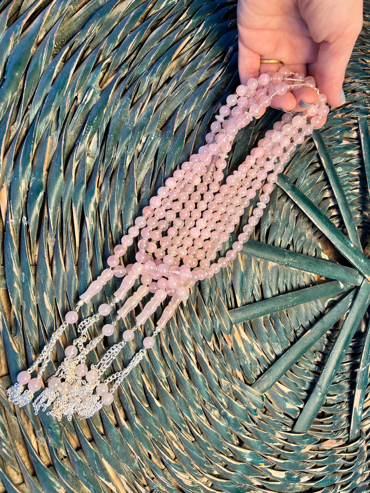 Natural Gemstone Rosary (Misbaha/Tasbih) – 8 mm Prayer Beads for Peace, Love & Mindfulness