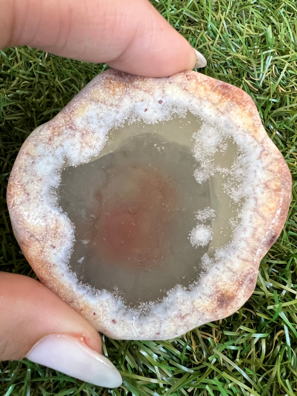 Natural Agate Eye Slice – Protection, Intuition & Grounding | 46g
