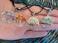 Natural Tree of Life Crystal Necklace – Choose Your Stone (Adjustable Cord)