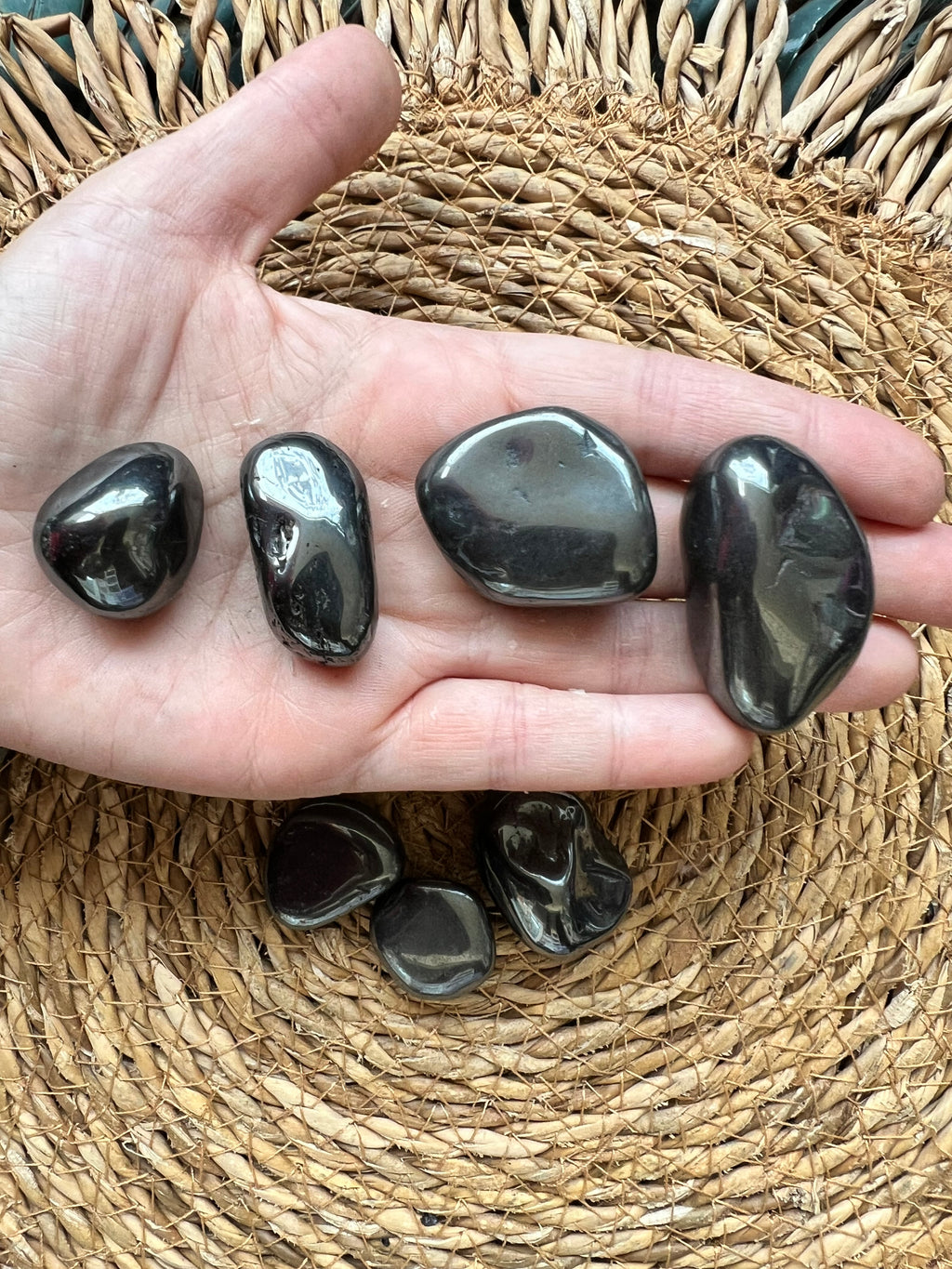 Natural Polished Hematite Tumble Stone