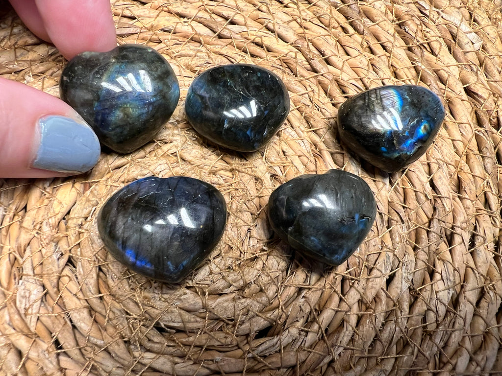 Natural Labradorite Heart