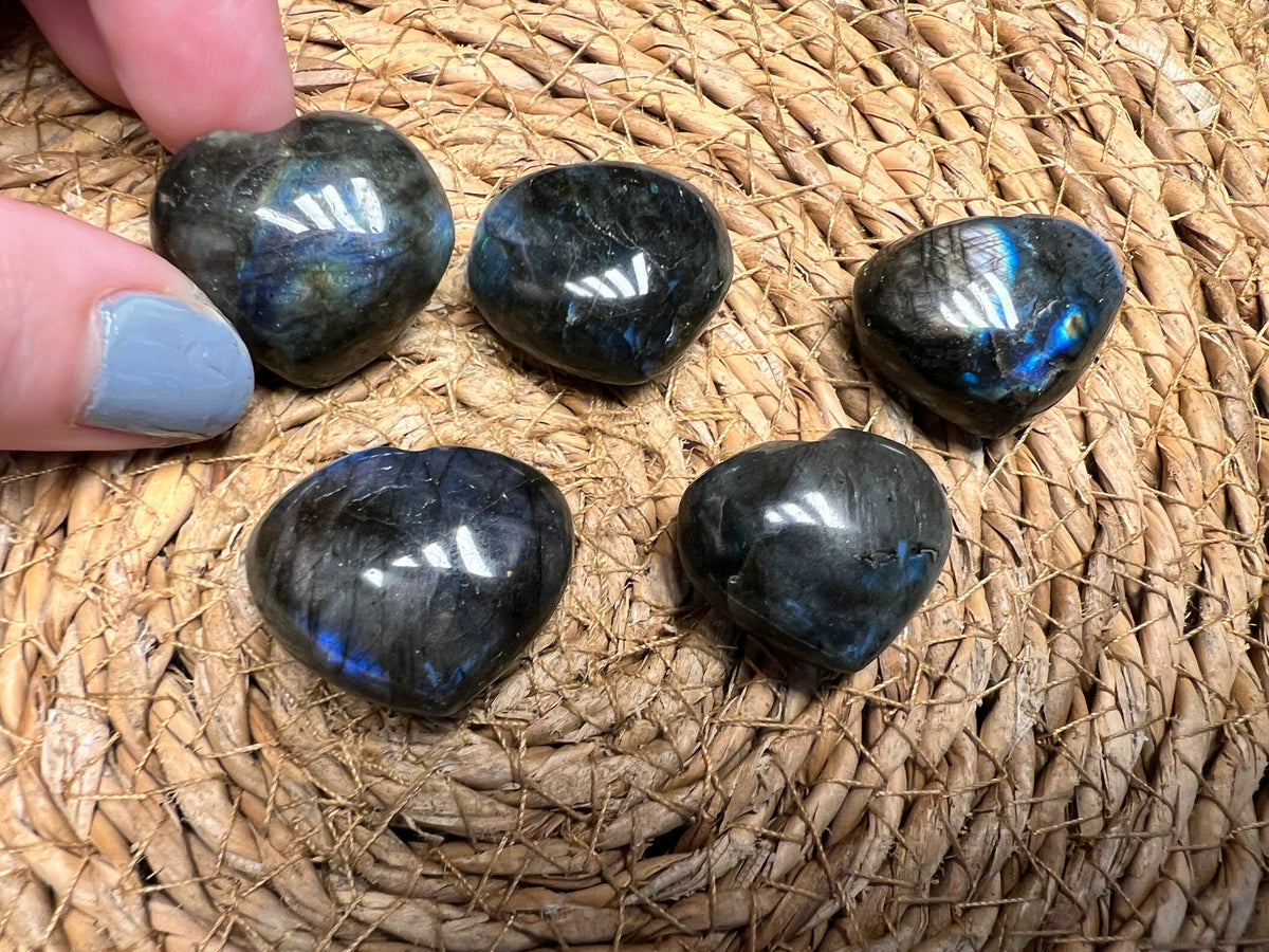 Natural Labradorite Heart