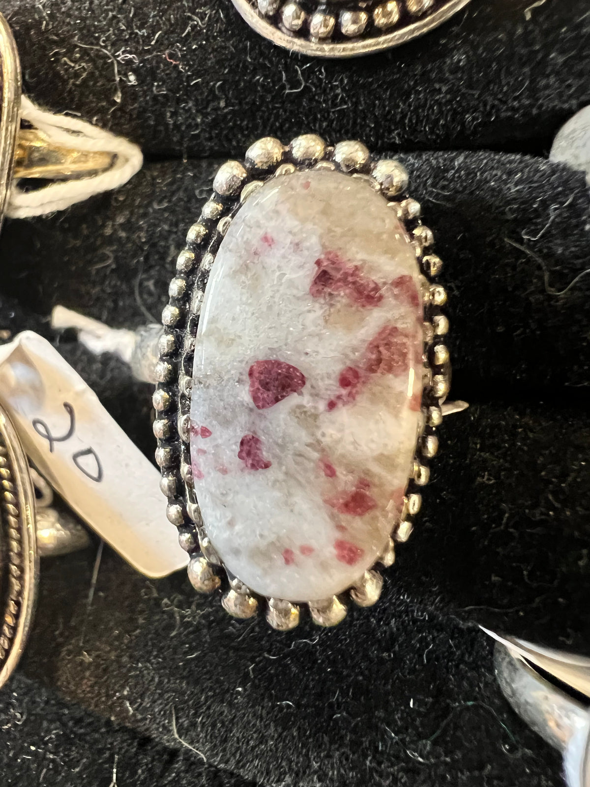 Natural Silver-Plated Statement Crystal Rings Collection “Chunky A”