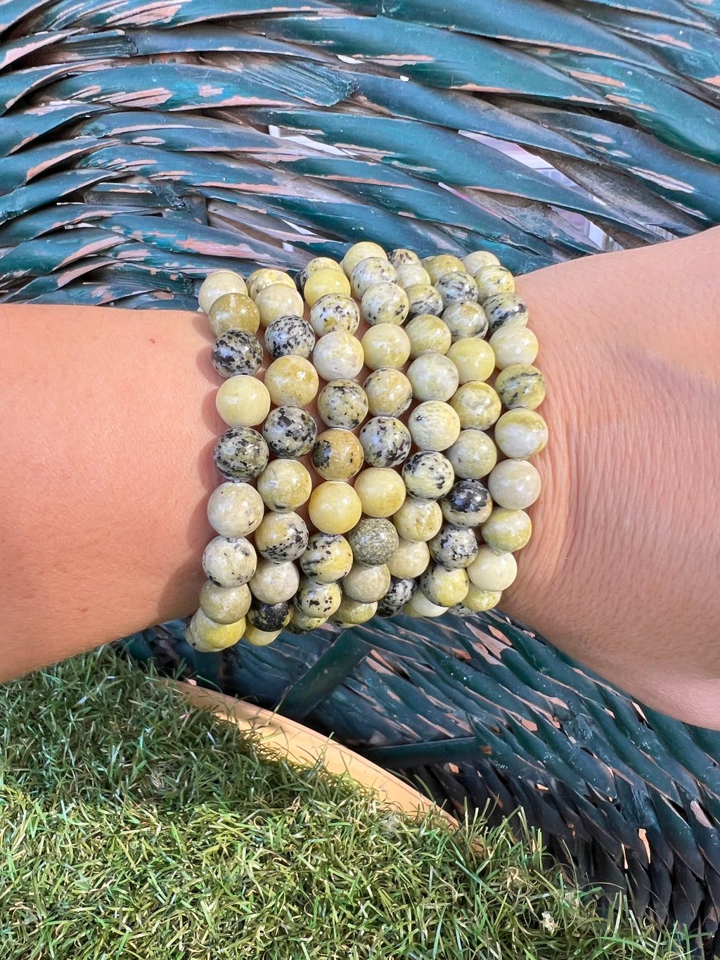 Natural Serpentine 8mm Beaded Bracelet | Protection, Renewal & Kundalini Energy Crystal Bracelet