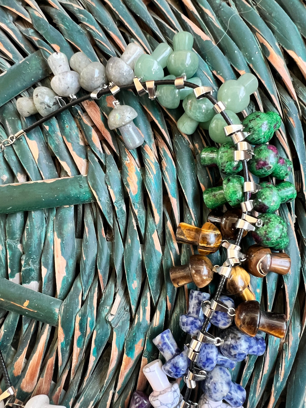 Natural Crystal Mushroom Necklace
