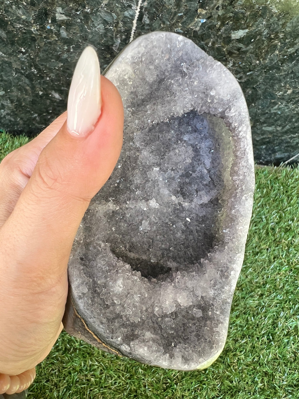 Natural Amethyst Druzy Freeform – Polished Standing Crystal | 554 g