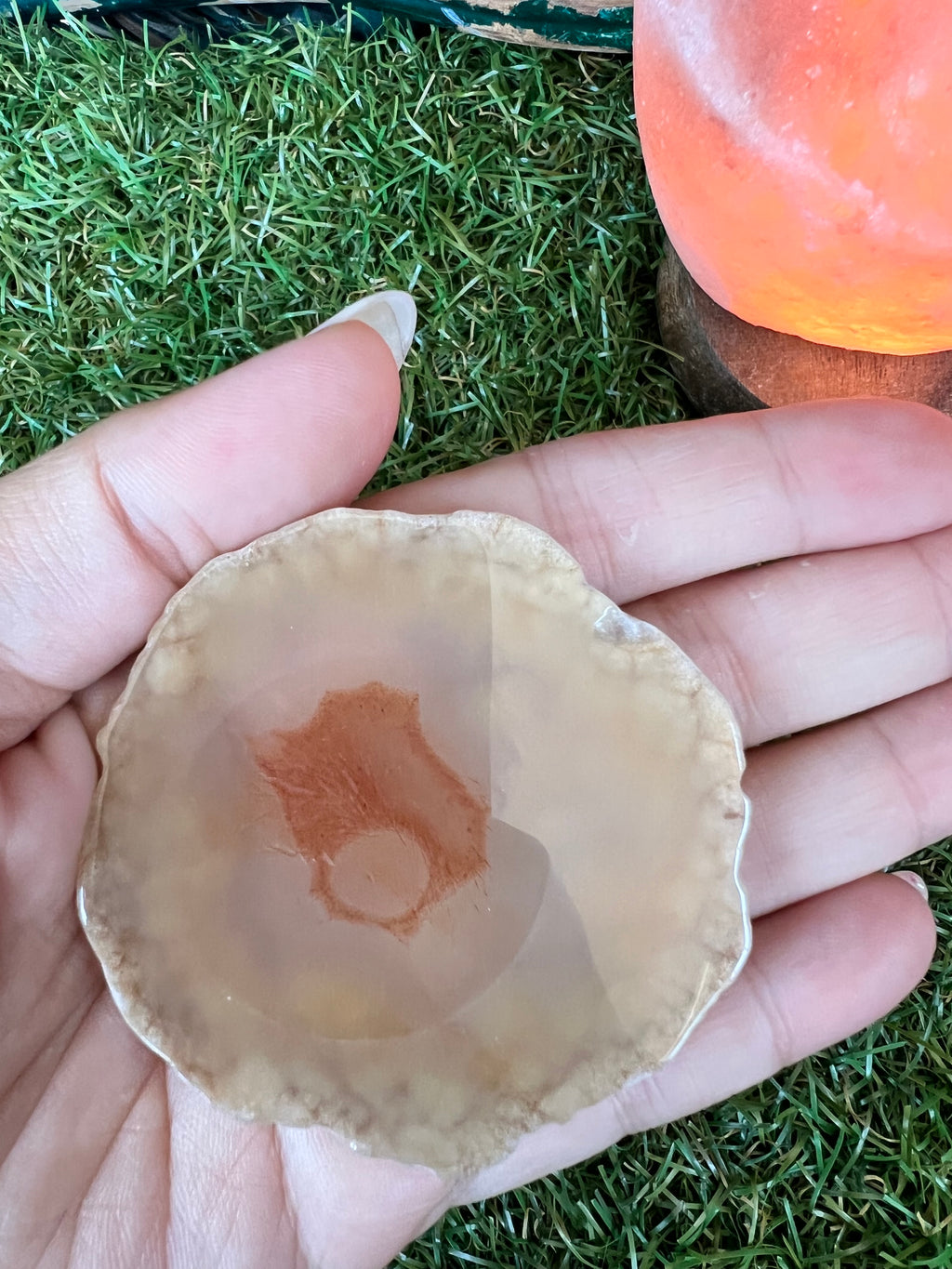 Natural Agate Eye Slice – Protection, Intuition & Grounding | 46g