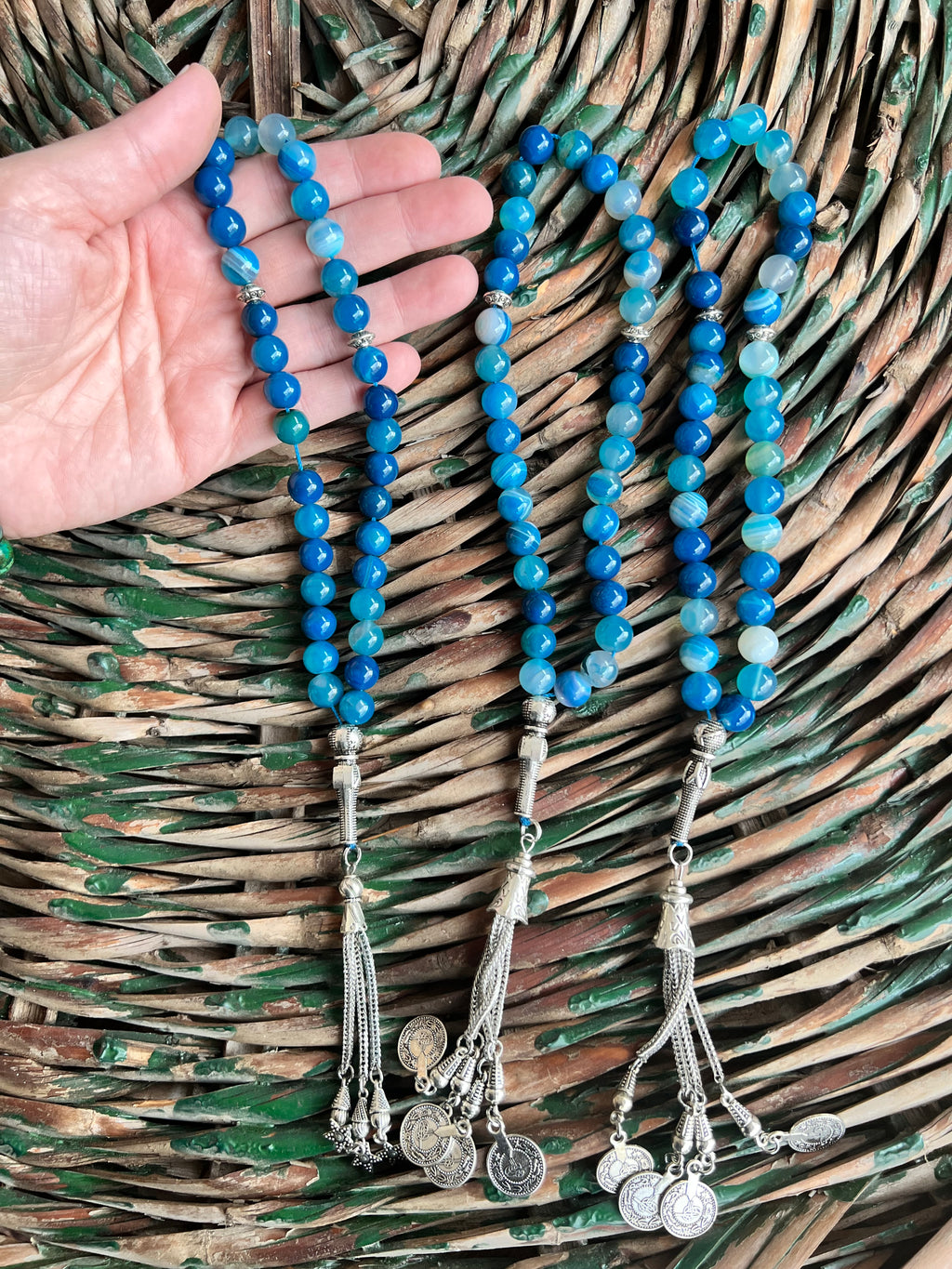 Natural Gemstone Rosary (Misbaha/Tasbih) – Prayer Beads for Peace, Protection & Mindfulness