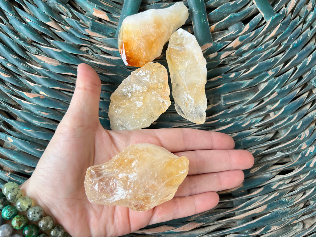 Natural Raw Citrine Crystal – Large Piece