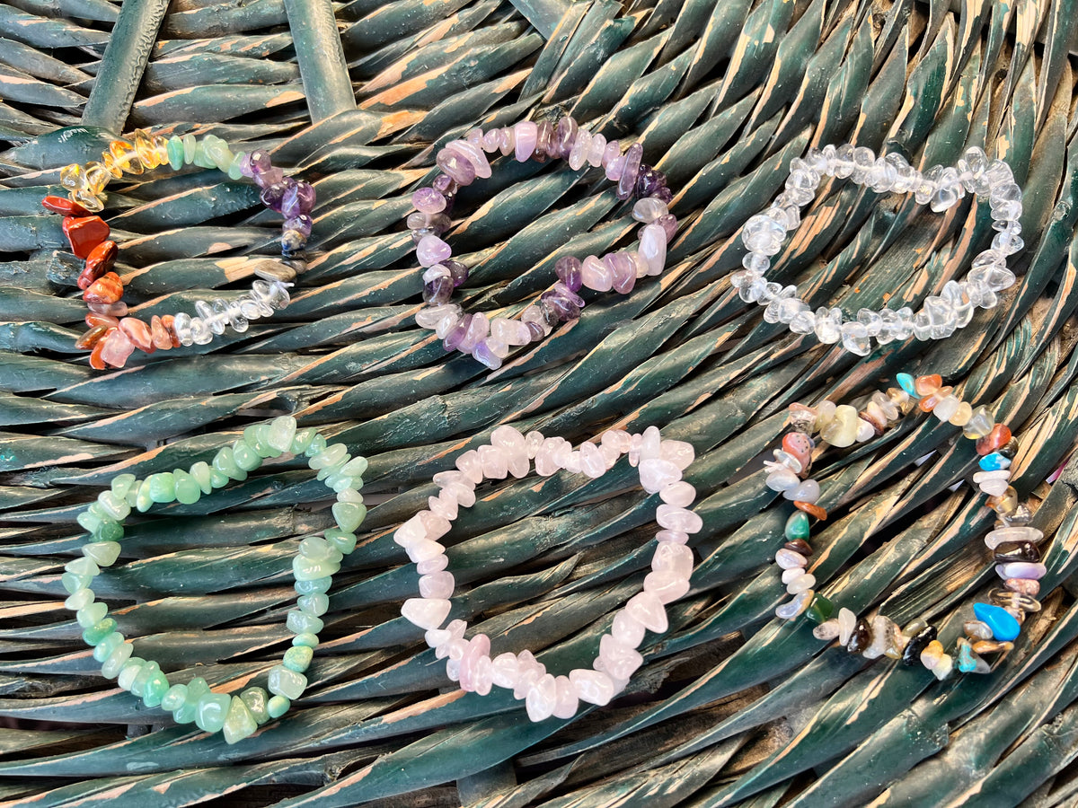 Natural Crystal Chip Full Bracelet Collection