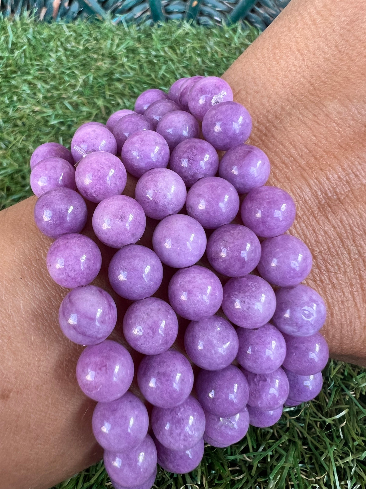 Natural Lepidolite Bracelet – Calm, Emotional Balance & Peace | 8mm