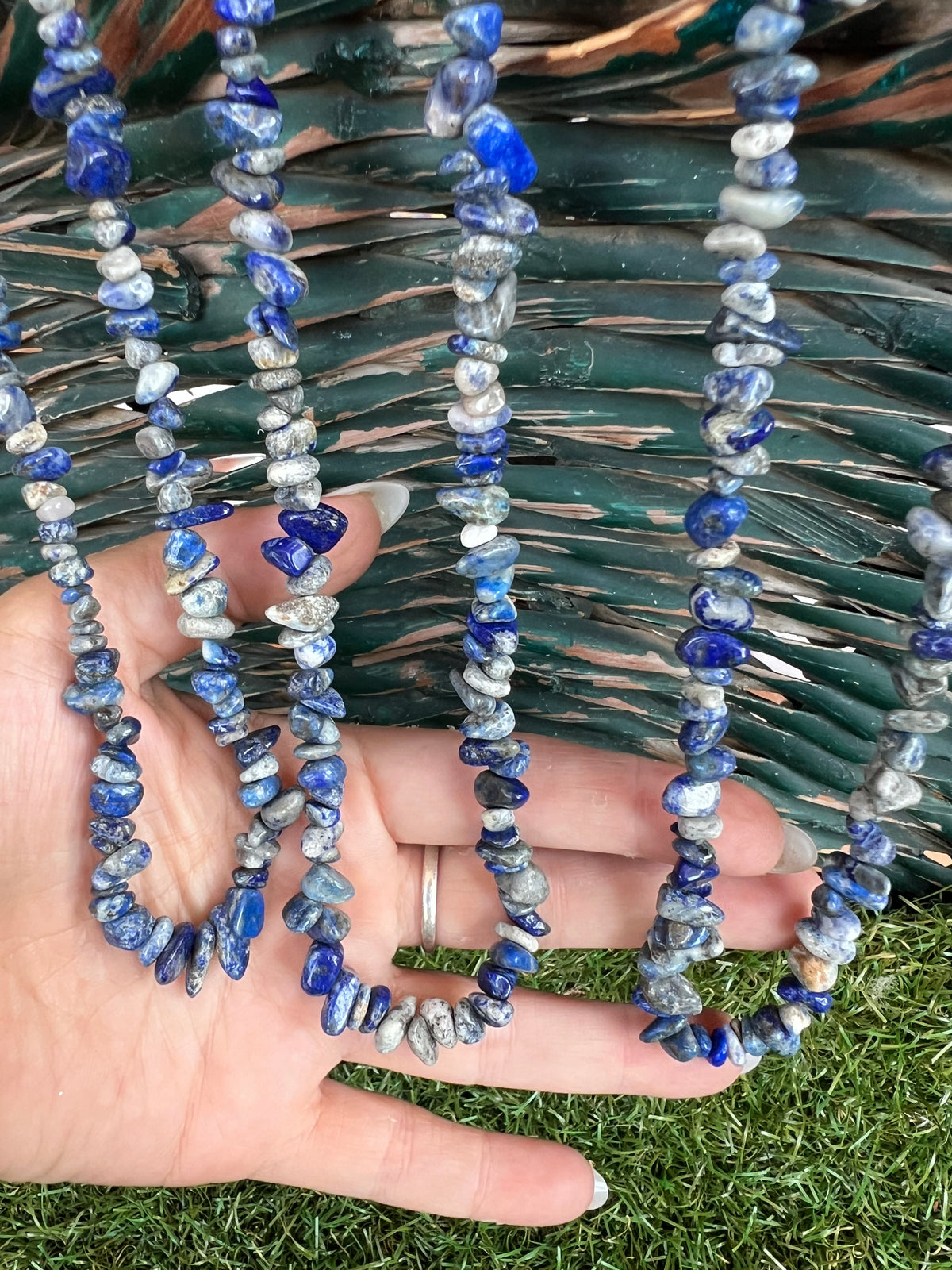 Natural Lapis Lazuli Chip Necklace | Genuine Irregular Gemstone Chips | Wisdom, Truth & Inner Power
