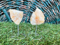 Natural Raw Orange Calcite on Metal Stand | Crystal Display | Approx. 8 cm | Joy, Confidence & Creativity