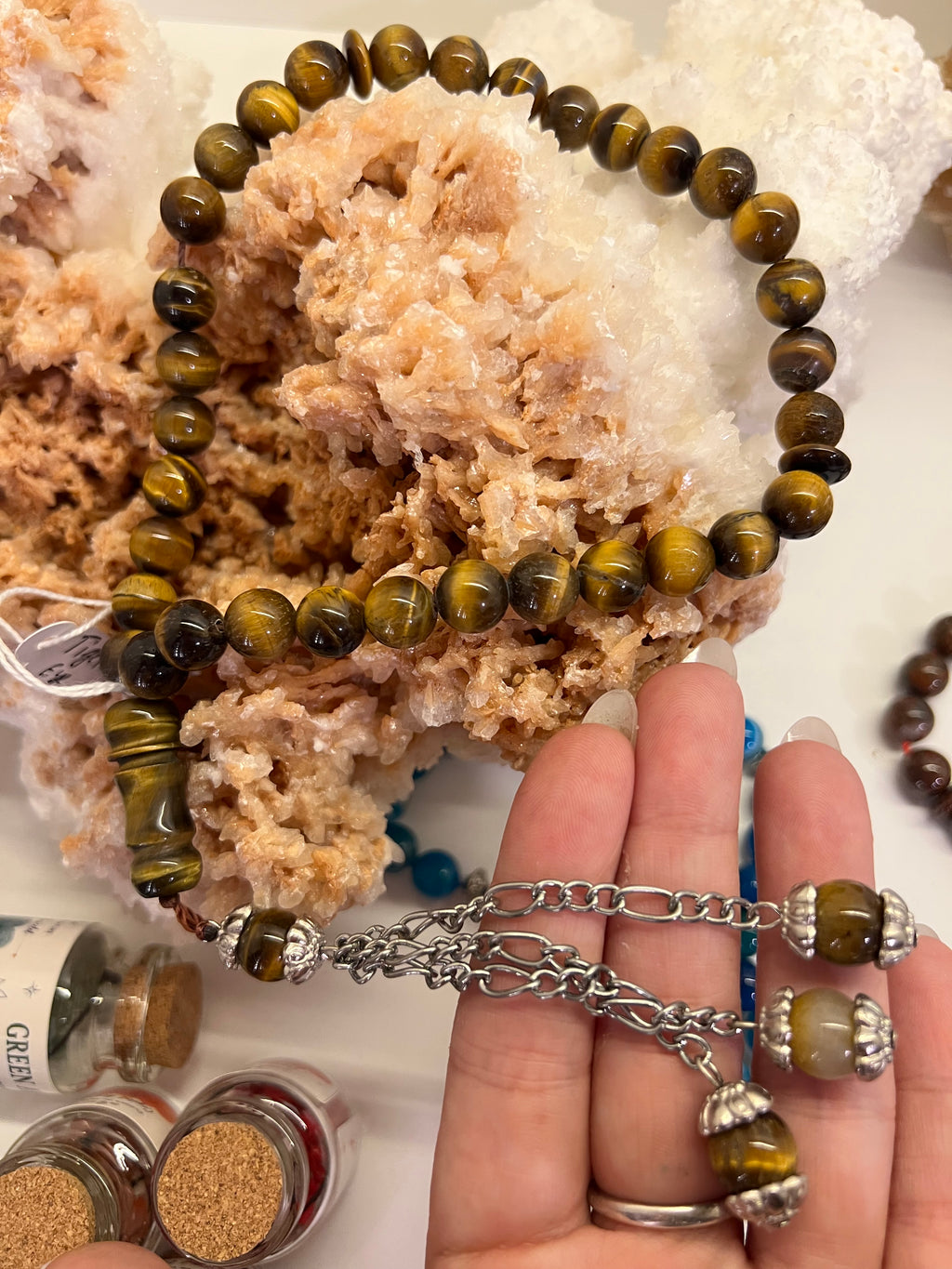 Natural Gemstone Rosary (Misbaha/Tasbih) – Prayer Beads for Peace, Protection & Mindfulness