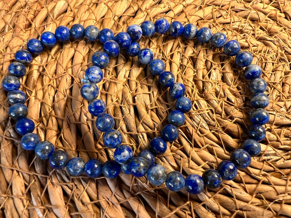 Natural 6mm Lapis Lazuli Bracelet | Wisdom & Communication Crystal Bracelet