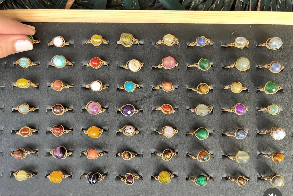 Natural Copper Crystal Rings Collection | Handmade Gemstone Rings