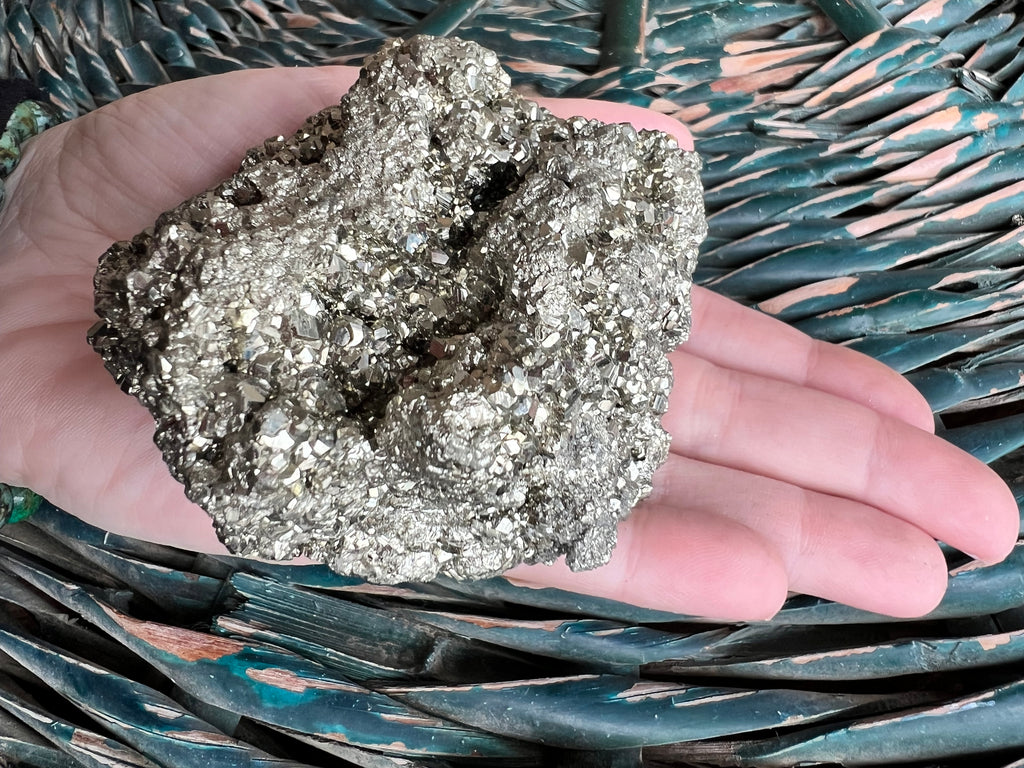 Natural Large Pyrite Crystal Clusters | Fool’s Gold Mineral Specimen - 537 Grams
