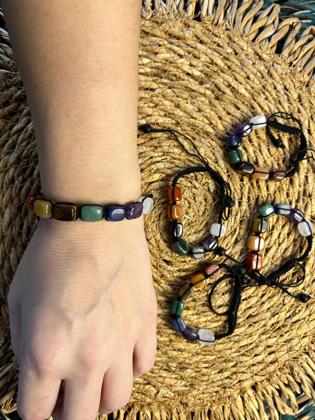 Natural 7 Chakra Crystal Bracelet | Energy Balance • Meditation • Healing