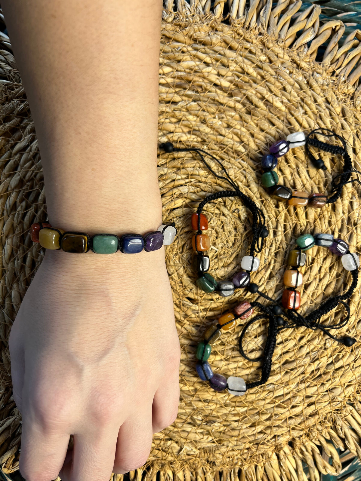 Natural 7 Chakra Crystal Bracelet | Energy Balance • Meditation • Healing