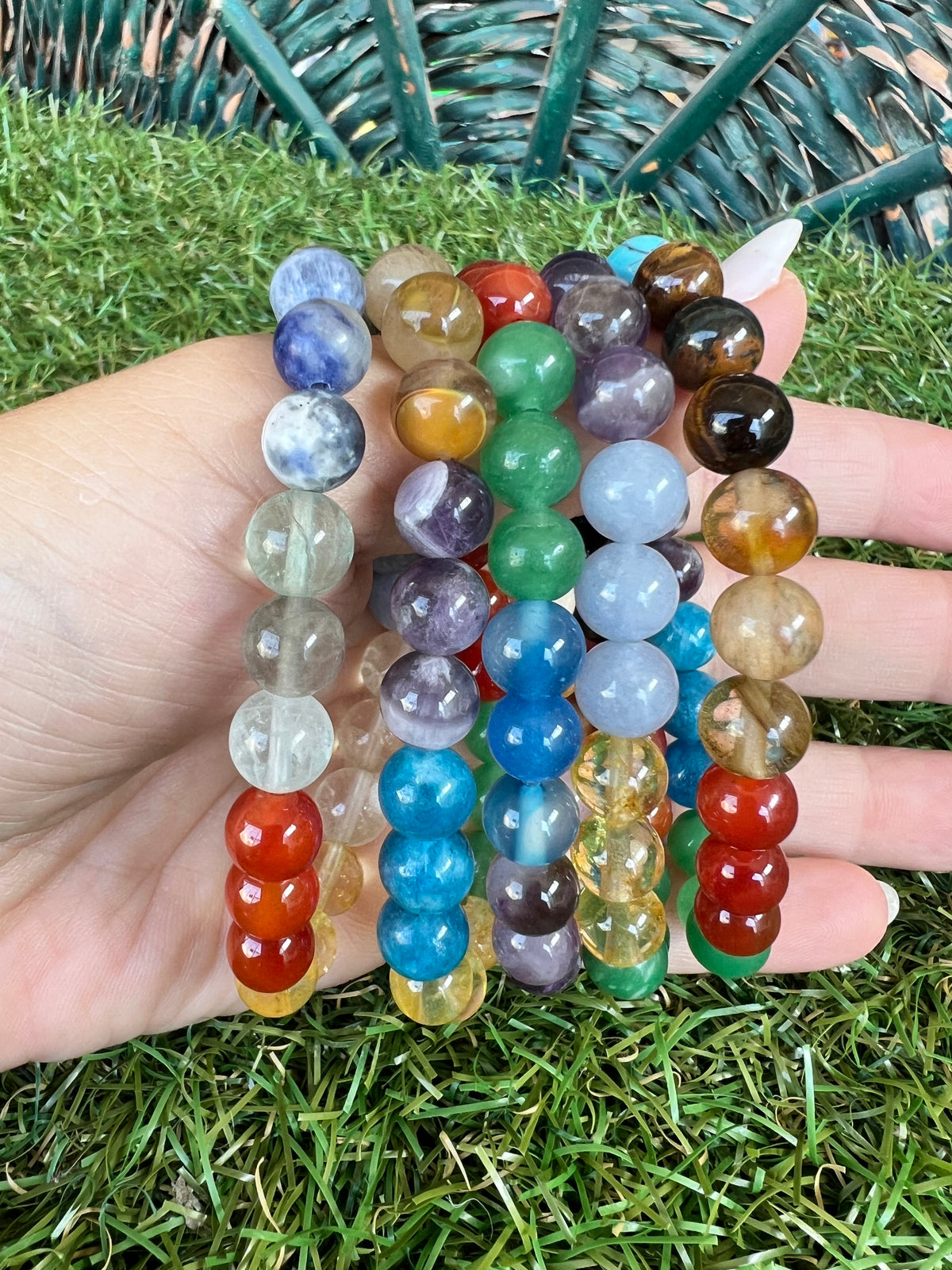 Natural Seven Chakra Gemstone Bracelet – Balance, Energy & Alignment | 8mm