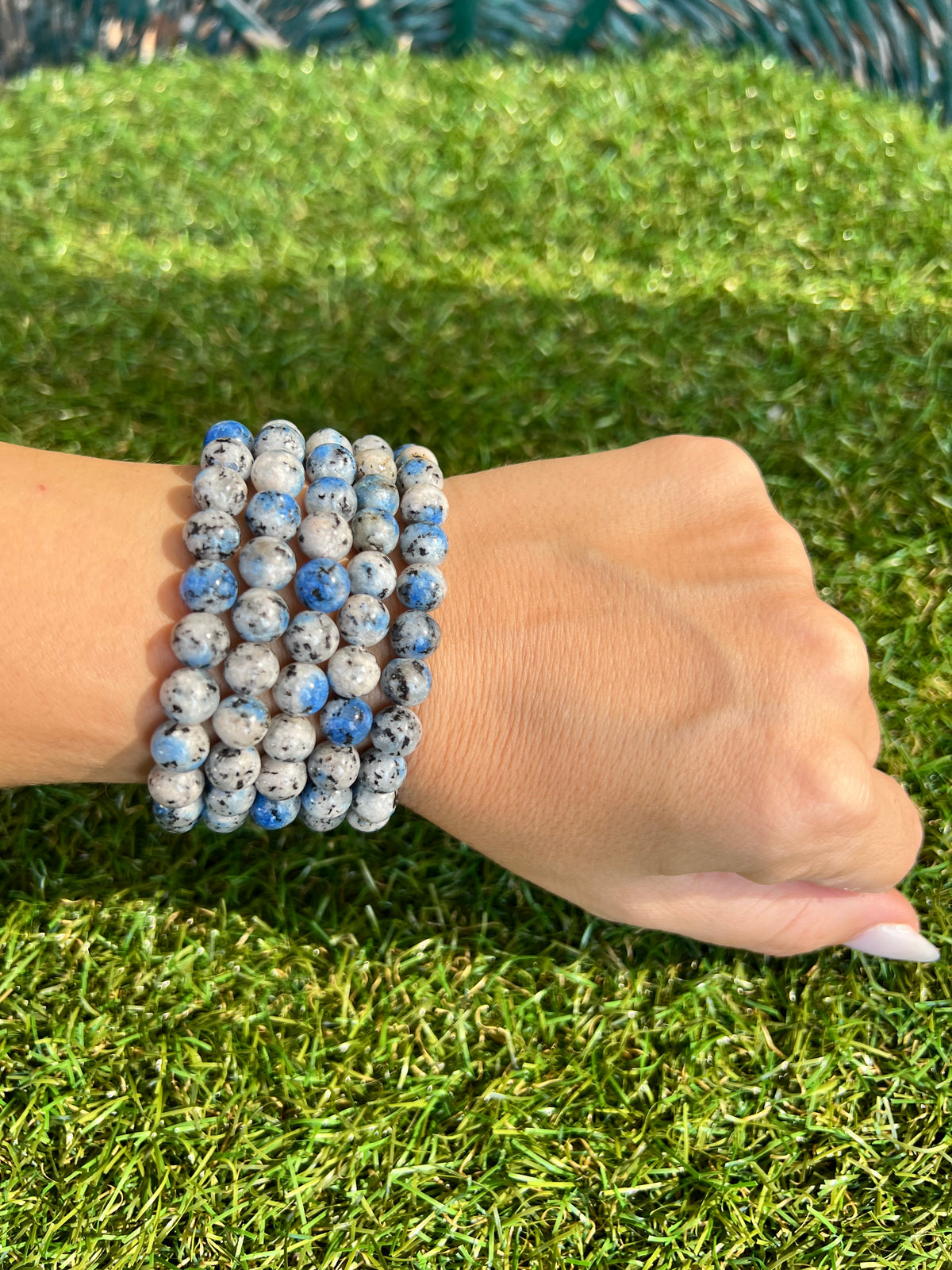 Natural K2 Jasper Intuition & Higher Awareness Bracelet – 8mm Genuine Elastic Beaded Bracelet