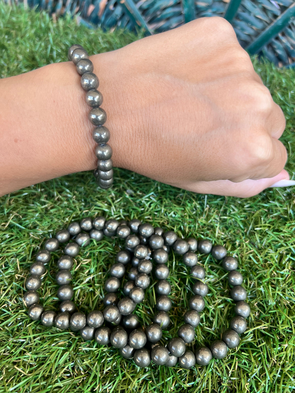 Natural Pyrite Bracelet – Wealth, Abundance & Success | 8 mm