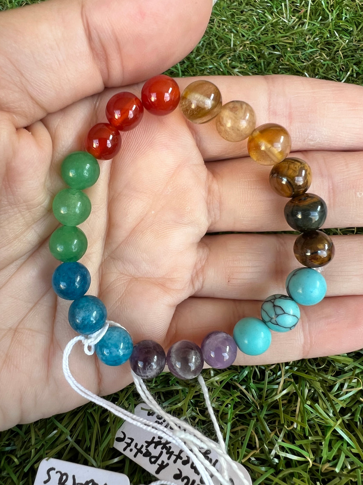 Natural Seven Chakra Gemstone Bracelet – Balance, Energy & Alignment | 8mm