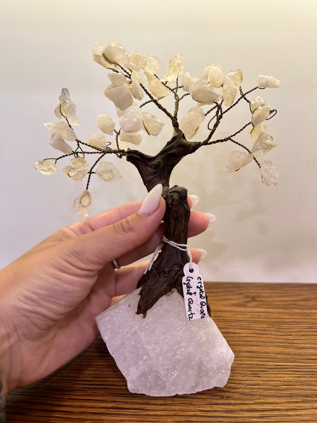 Natural Clear Quartz Crystal Tree on Raw Clear Quartz Base