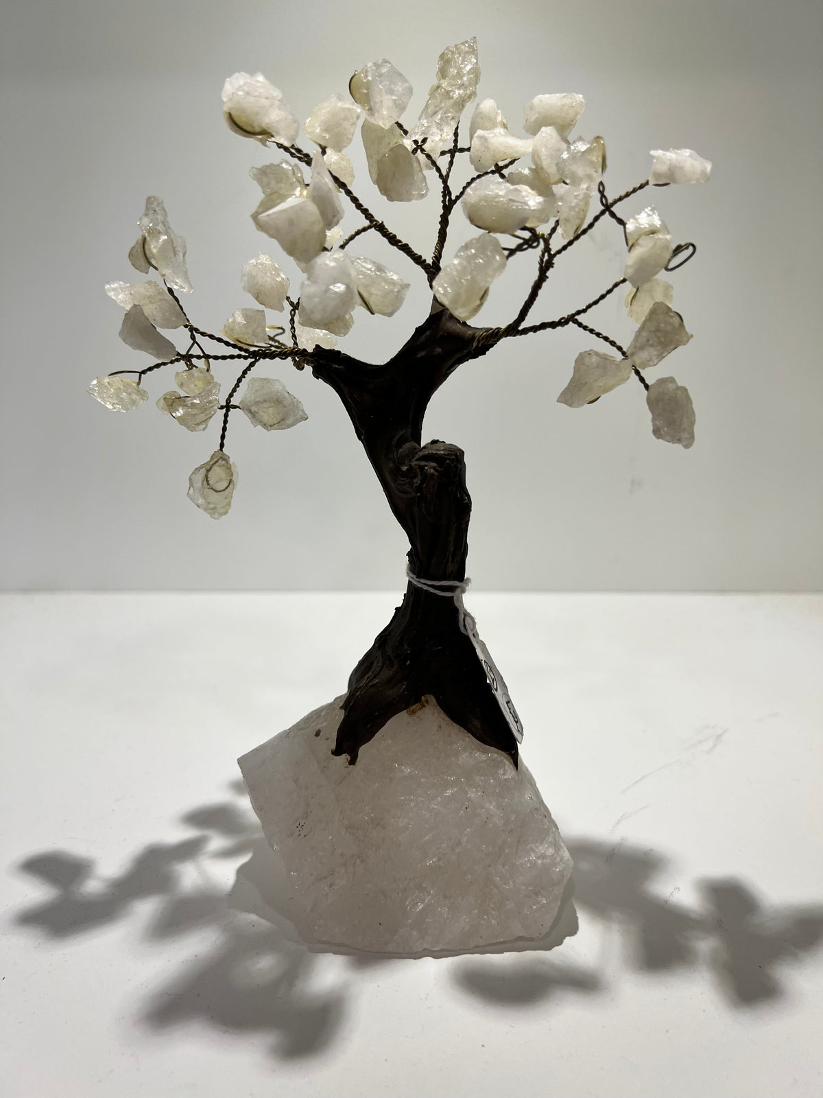Natural Clear Quartz Crystal Tree on Raw Clear Quartz Base