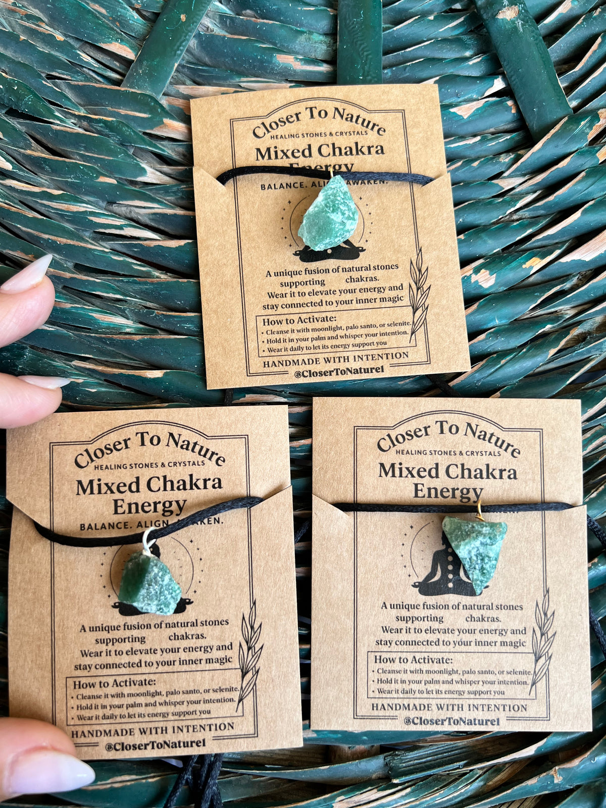 Natural Raw Green Aventurine Pendant Necklace | Adjustable Cord | Prosperity, Luck & Growth