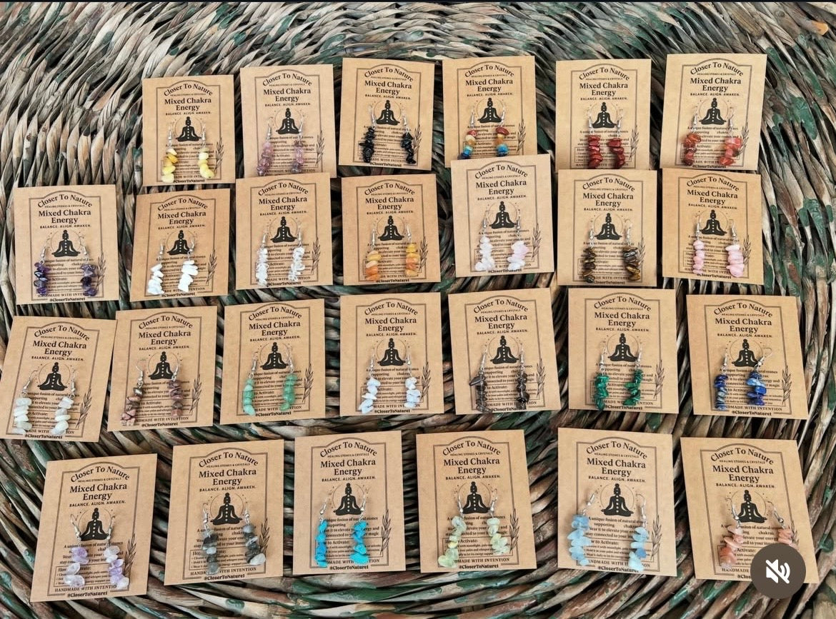 Natural Crystal Chip Earrings Collection