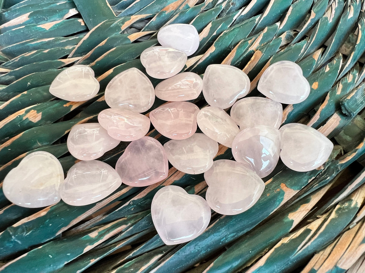 Natural Rose Quartz Mini Crystal Heart