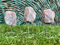 Natural Raw Lepidolite on Metal Stand | Crystal Display | Approx. 8 cm | Calm & Balance