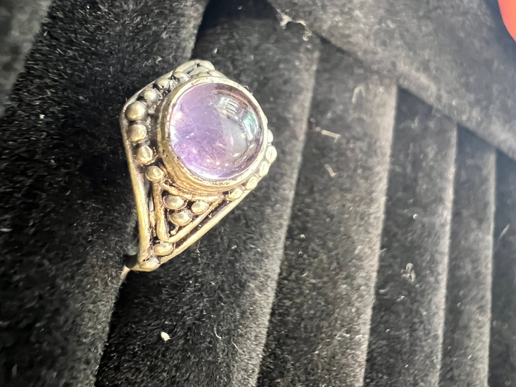 Natural Silver-Plated Crystal Rings Collection “Delicate A”