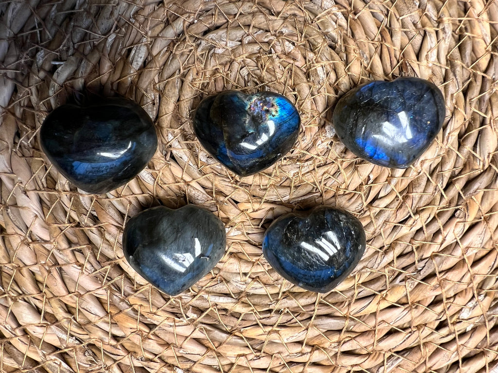 Natural Labradorite Heart