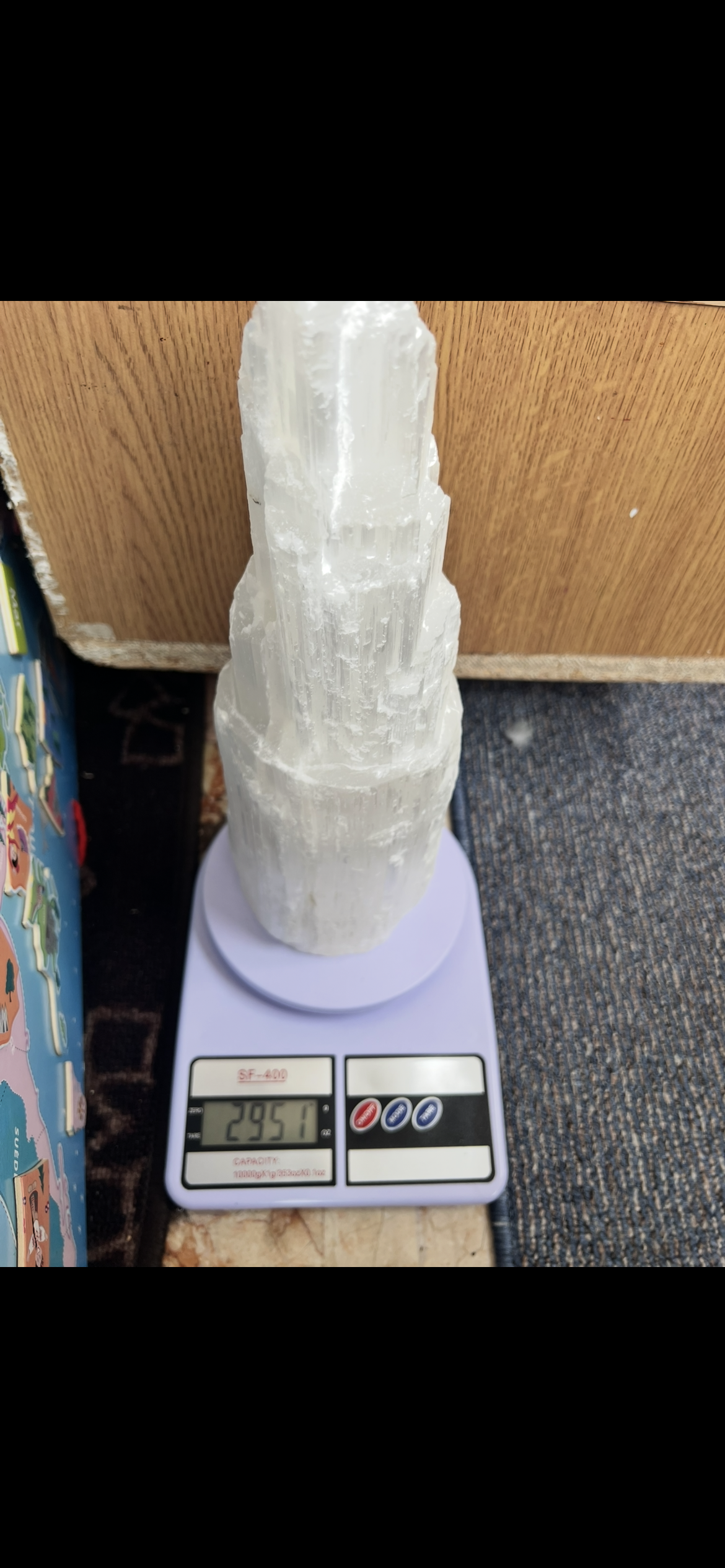 Natural Selenite Tower Lamp – Cleansing & Peace ~ 3 KG