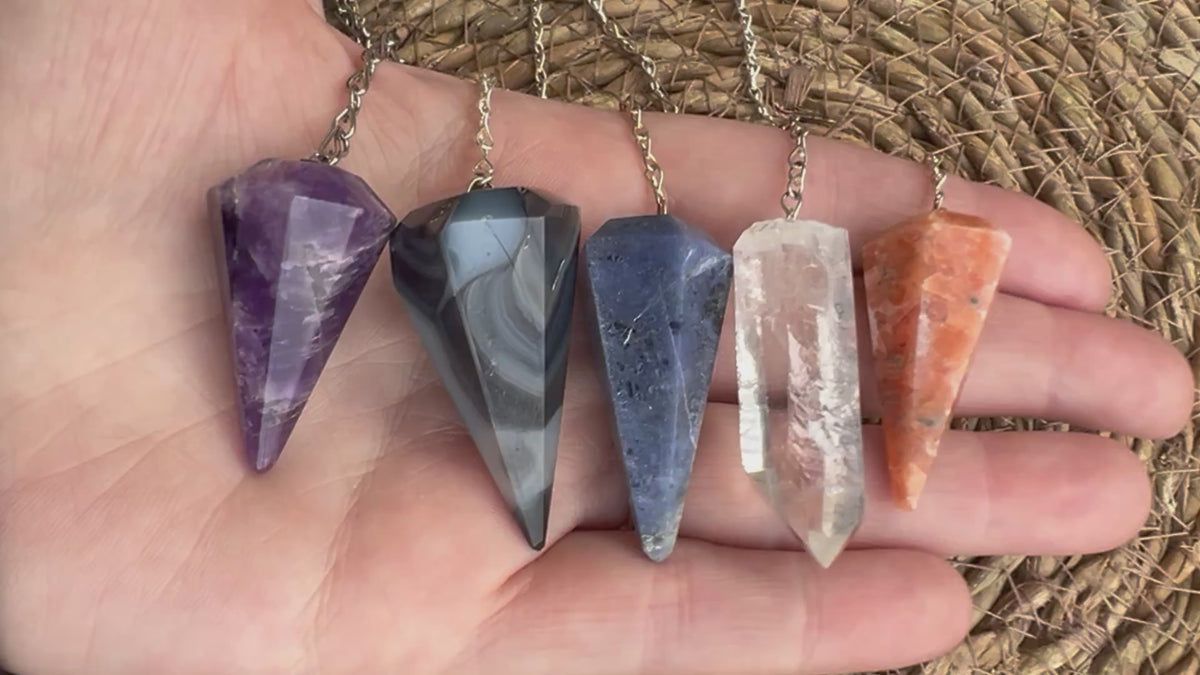 Natural Crystal Pendulum for Meditation & Energy Work