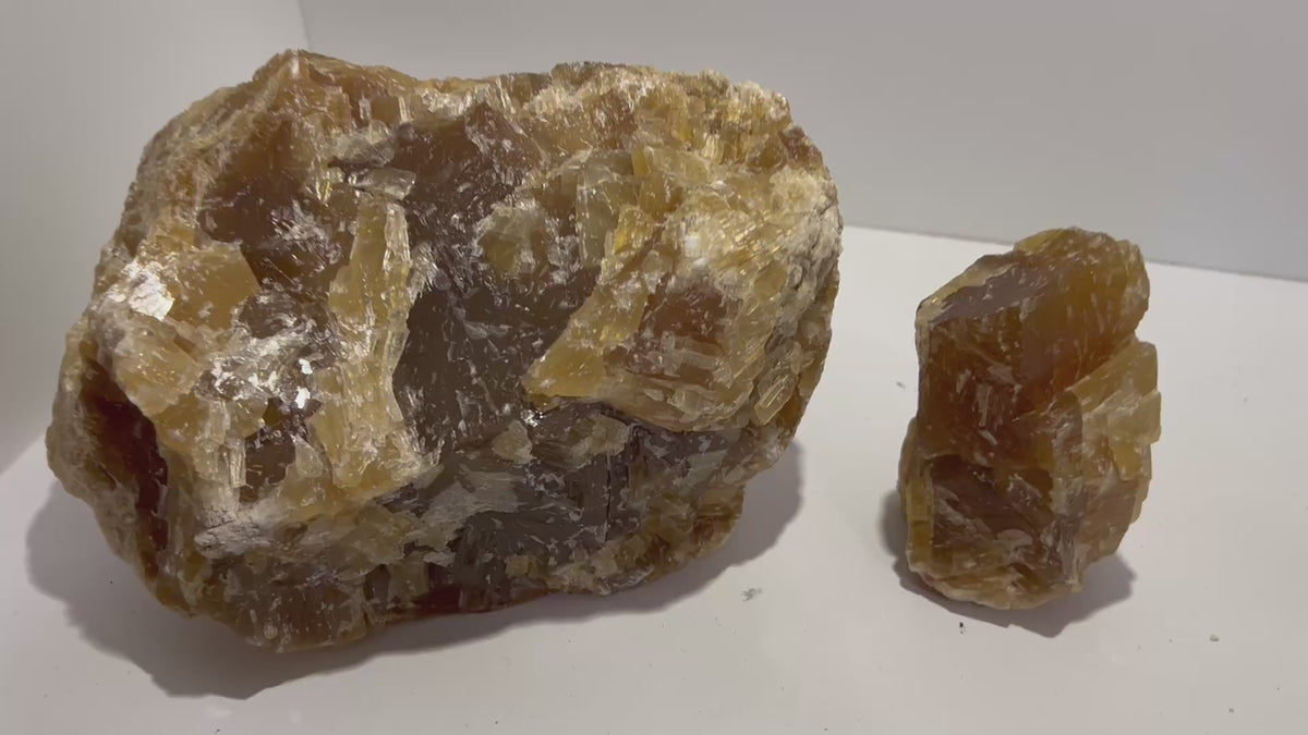 Natural Raw Honey Calcite Standing Display Piece | Confidence & Abundance - Special Price - 3.955 Kg & 429 g